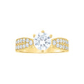 10K Yellow Gold Womens Cubic-Zirconia Engagement Ring