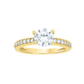 10K Yellow Gold Womens Cubic-Zirconia Engagement Ring