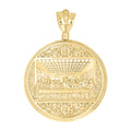 10K Yellow Gold Mens Last Supper Religious Charm Pendant