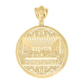 10K Yellow Gold Mens Last Supper Religious Charm Pendant