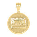 10K Yellow Gold Mens Last Supper Religious Charm Pendant