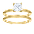 10K Yellow Gold Womens Princess-cut Cubic-Zirconia Duo Bridal Ring Set