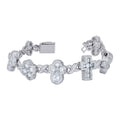 925 Sterling Silver Unisex  9.49ct, 2.26ct  Moissanite Infinity Cross Religious Charm Bracelet 7.5 Inches