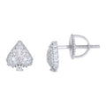 925 Sterling Silver Womens Moissanite Ace of Spades Fashion Stud Earrings