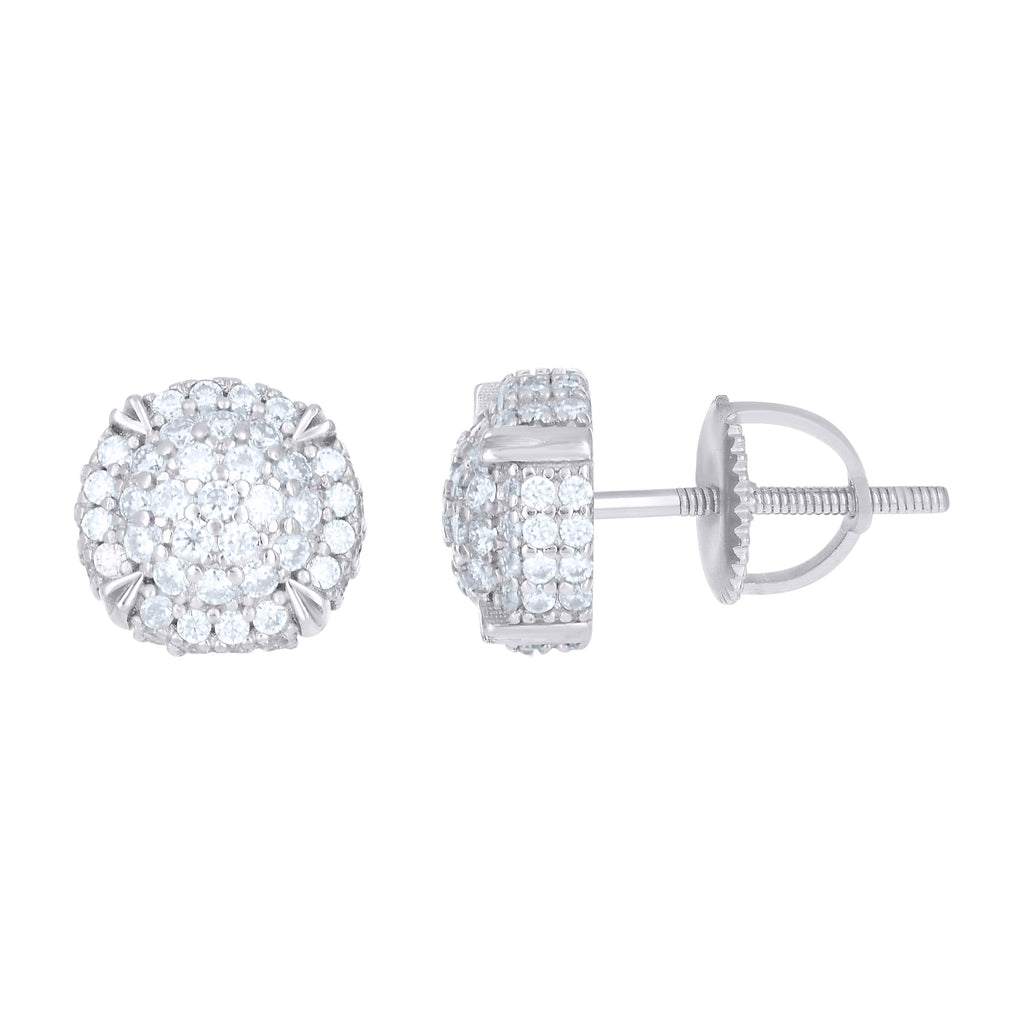 925 Sterling Silver Womens  0.81ct  Moissanite Fashion Stud Earrings