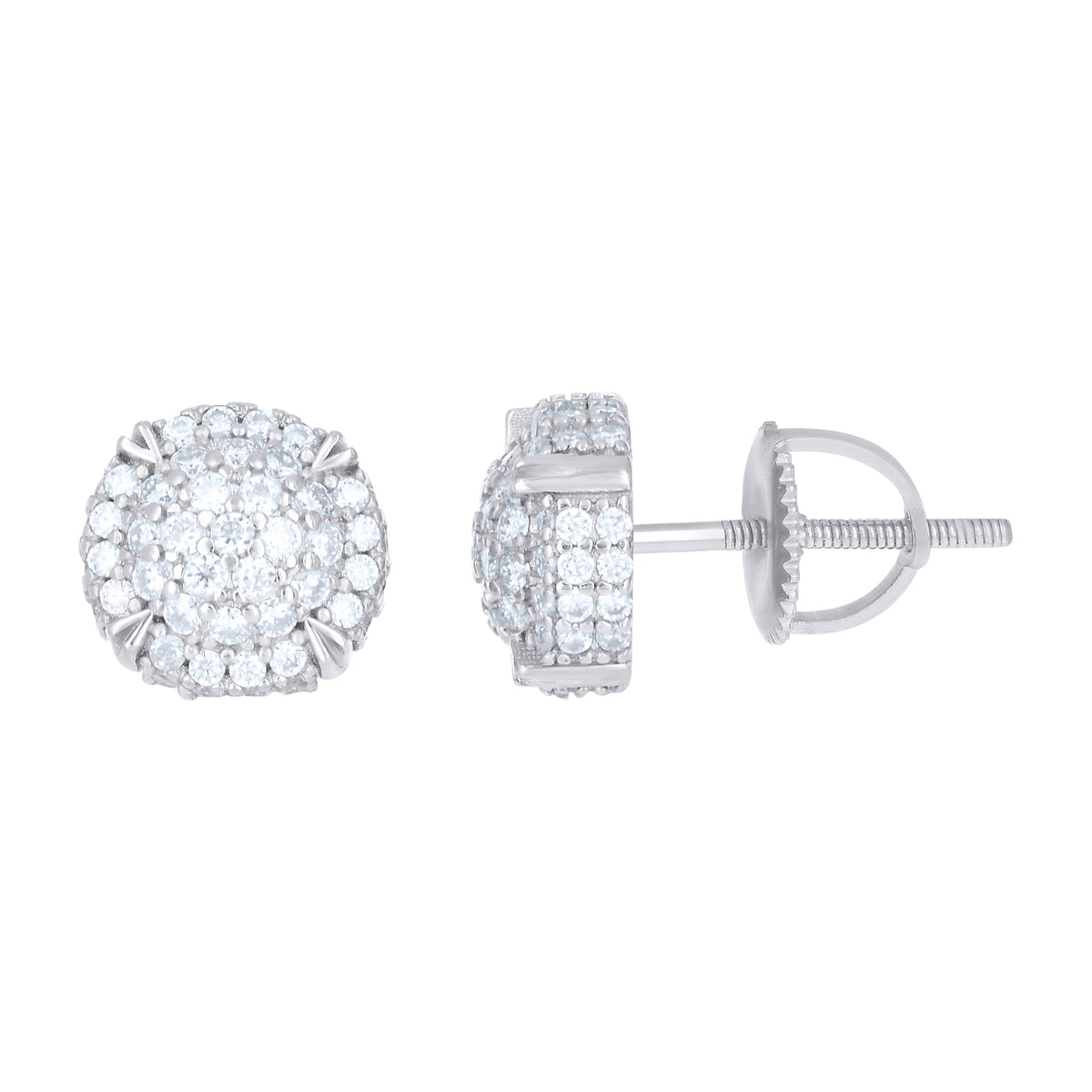 925 Sterling Silver Womens  0.81ct  Moissanite Fashion Stud Earrings
