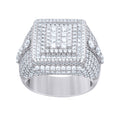 925 Sterling Silver Mens Moissanite Square Head Fashion Ring