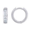 925 Sterling Silver Womens Moissanite Single Row Fashion Hoop Earrings