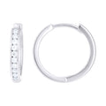 925 Sterling Silver Women  0.54ct Moissanite Single Row Hoop Earrings