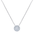 925 Sterling Silver Womens Baguette Round Moissanite Round Fashion Necklace