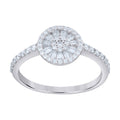925 Sterling Silver Womens Baguette Round Moissanite Round Head Fashion Ring