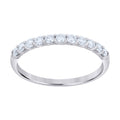 925 Sterling Silver Womens Moissanite Semi-Eternity Band Ring Size 8