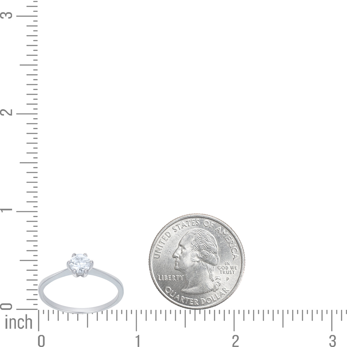 925 Sterling Silver Womens Moissanite Solitaire Engagement Ring Size 8