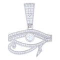 925 Sterling Silver Unisex Cubic-Zirconia Eye Of Horus Good Luck Pendant