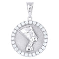 925 Sterling Silver Mens 2.30ct Moissanite Nefertiti Egyptian Charm Pendant