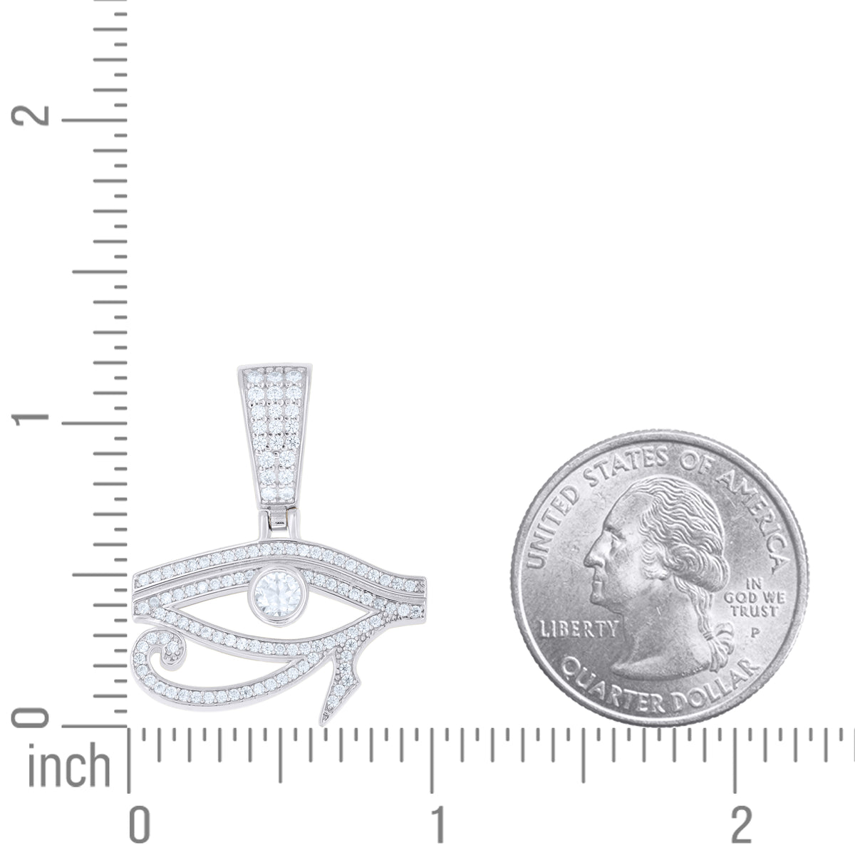 925 Sterling Silver Unisex  1.21ct  Moissanite Horse Eye Good Luck Pendant