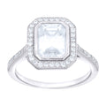 925 Sterling Silver Womens Emerald Round  2.30ct Moissanite Engagement Fashion Ring