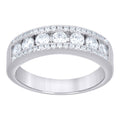 925 Sterling Silver Womens Cubic-Zirconia Wedding Band Ring Size 10