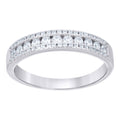 925 Sterling Silver Womens Cubic-Zirconia Wedding Band Ring Size 8