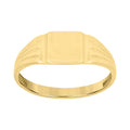 10K Yellow Gold Mens Square Head Signet Ring