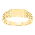 10K Yellow Gold Women Nugget Signet Ring