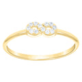 10K Yellow Gold Women Cubic-Zirconia Infinity Love Ring