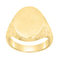10K Yellow Gold Mens Oval Head Signet Ring