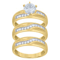 10K Two-tone Gold Cubic-Zirconia His & Hers Trio Ring Set