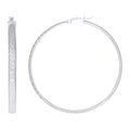 925 Sterling Silver Womens Diamond-Cut Round Tube Hoop Earrings