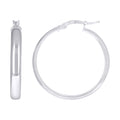 925 Sterling Silver Womens Round Tube Hoop Earrings