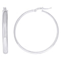 925 Sterling Silver Womens Round Tube Hoop Earrings
