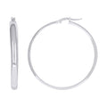 925 Sterling Silver Womens Round Tube Hoop Earrings