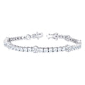 925 Sterling Silver Womens Cubic-Zirconia Tennis Bracelet 7 Inches