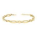 10K Yellow Gold Unisex Fashion Link Bracelet Size 8 Inches