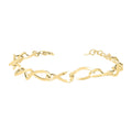 10K Yellow Gold Womens Infinity Link Bracelet Size 8 Inches