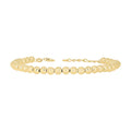 10K Yellow Gold Womens Beaded Fashion Bracelet Size 8 Inches