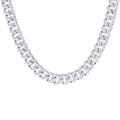 925 Sterling Silver Unisex Moissanite Miami Cuban Chain Necklace 10mm 22 Inches