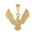 925 Sterling Silver Yellow-Tone Unisex Eagle Fashion Pendant