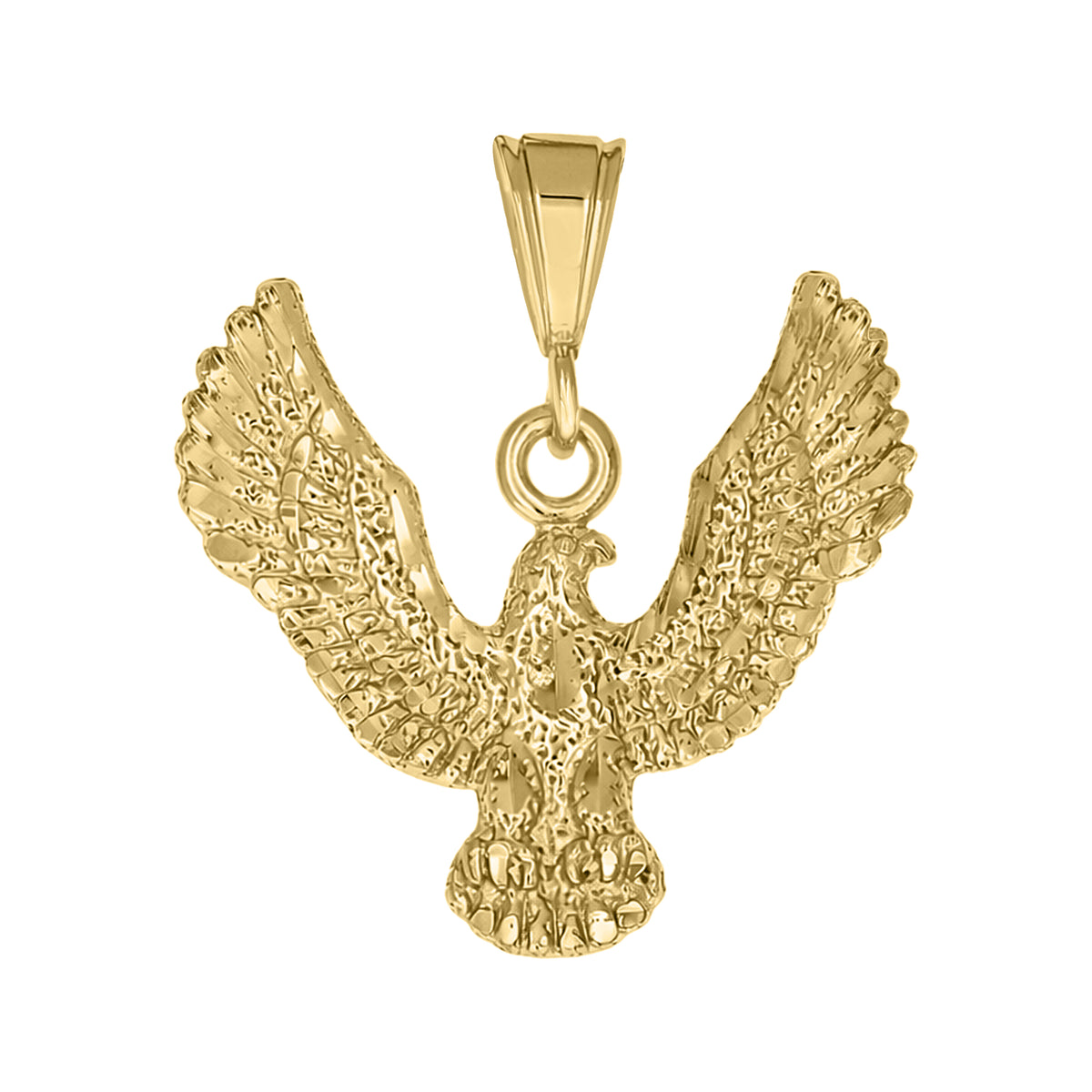 925 Sterling Silver Yellow-Tone Unisex Eagle Fashion Pendant