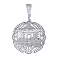 925 Sterling Silver Mens Cubic-Zirconia Last Supper Religious Pendant