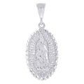 925 Sterling Silver Unisex Guadalupe Religious Charm Pendant