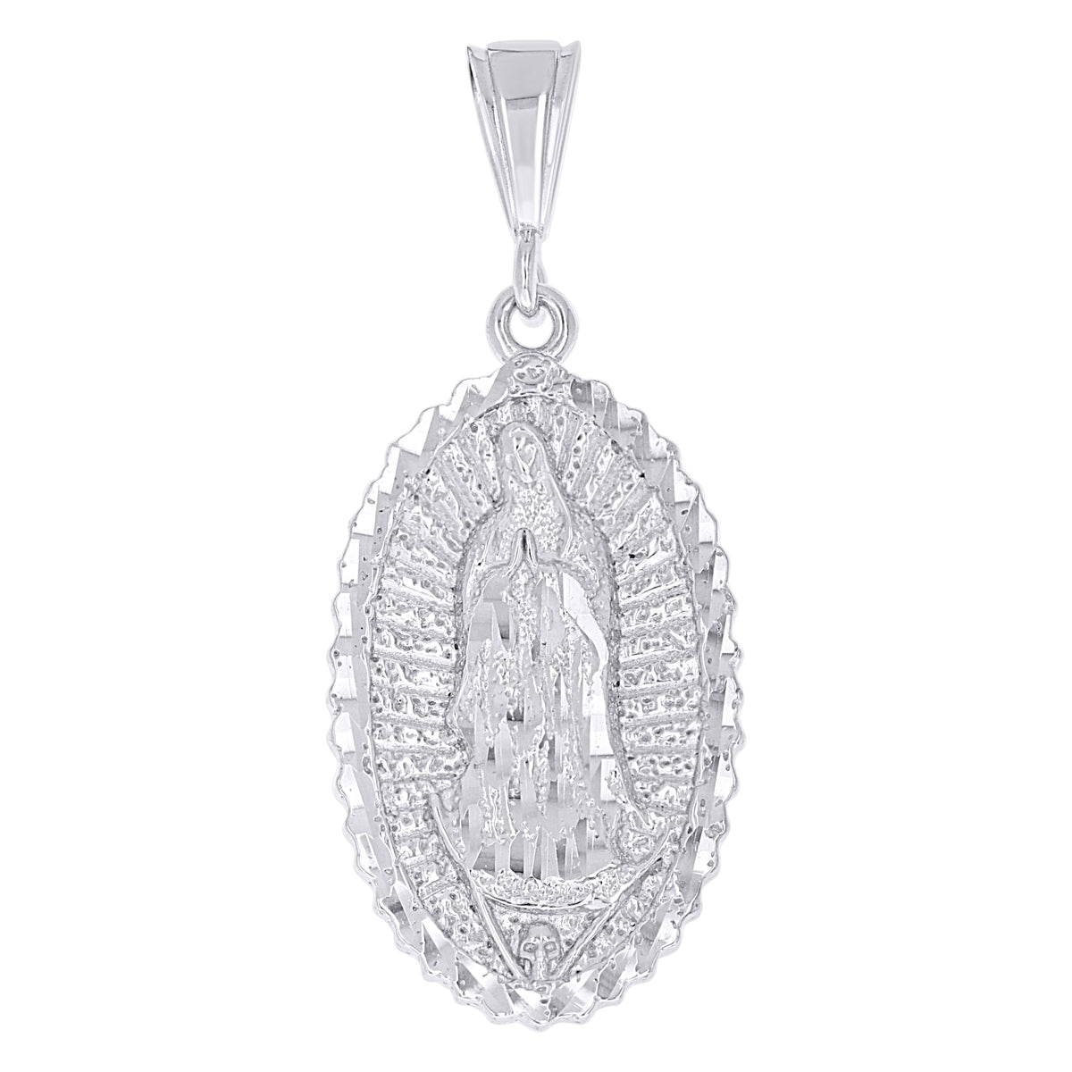 925 Sterling Silver Unisex Guadalupe Religious Charm Pendant