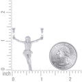 925 Sterling Silver Men Crucifix Religious Charm Pendant