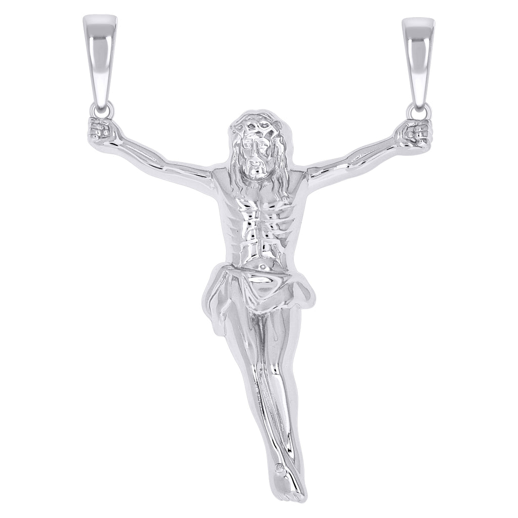 925 Sterling Silver Men Crucifix Religious Charm Pendant