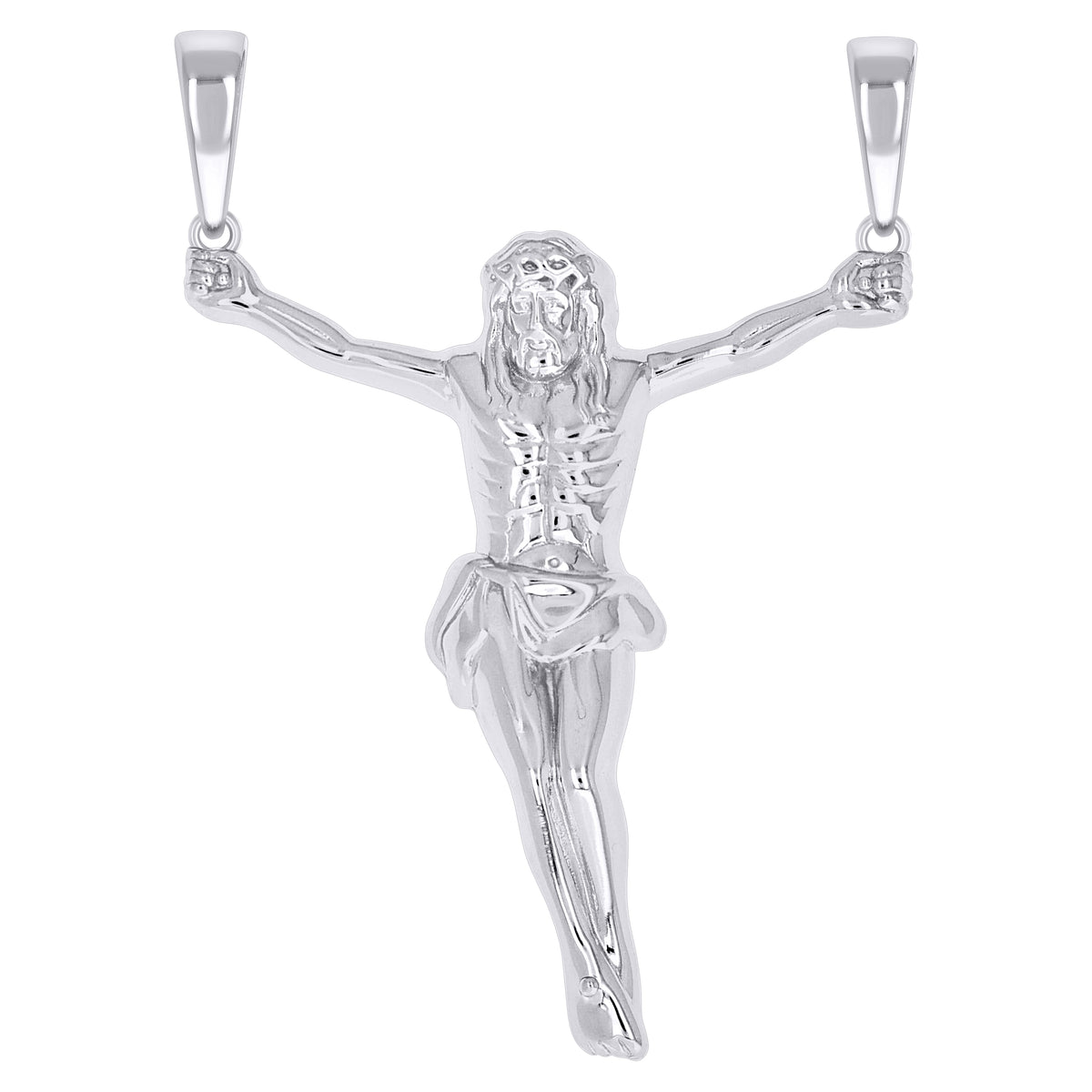 925 Sterling Silver Men Crucifix Religious Charm Pendant