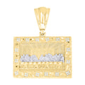 925 Sterling Silver Yellow-tone Men Cubic-Zirconia Last Supper Religious Charm Pendant