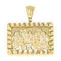 925 Sterling Silver Yellow-tone Men Last Supper Religious Charm Pendant