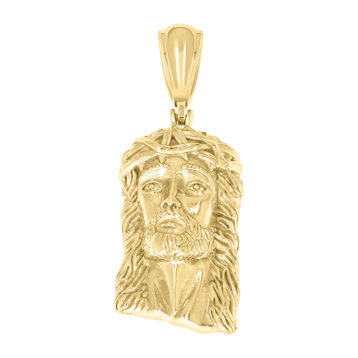 925 Sterling Silver Yellow-tone Men Jesus Religious Charm Pendant