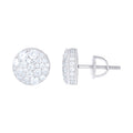 925 Sterling Silver Womens Moissanite Round Fashion Stud Earrings