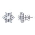 925 Sterling Silver Womens Moissanite Star Fashion Stud Earrings